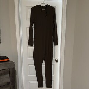 Fashion Nova Olive Green Long Sleeve Jumpsuit